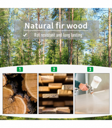 Wooden Flower Box Orange 2.5 x 31.5 x 149.5 cm Solid Fir Wood Frame Display