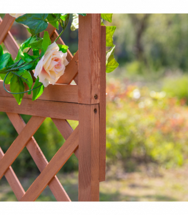 Wooden Flower Box Orange 2.5 x 31.5 x 149.5 cm Solid Fir Wood Frame Display