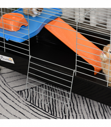 Cage Black 89L x 44W x 43H cm Small Animal Home for Rabbit Ferret Chinchilla