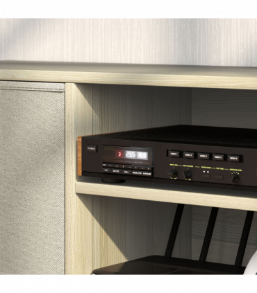 HOMCOM Modern TV Cabinet Stand w/ Shelves & Drawers, Bedroom Natural