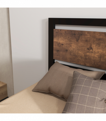 HOMCOM Single Size Metal Bed Frame w/ Headboard & Footboard, 97x195x103cm