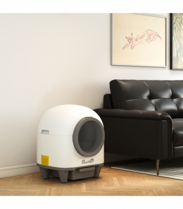 PawHut 80L Self Cleaning Cat Litter Tray with APP Control Safety Protection