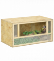 PawHut 80cm Reptile Terrarium Vivarium w/ Glass Sliding Doors, Breathable Mesh