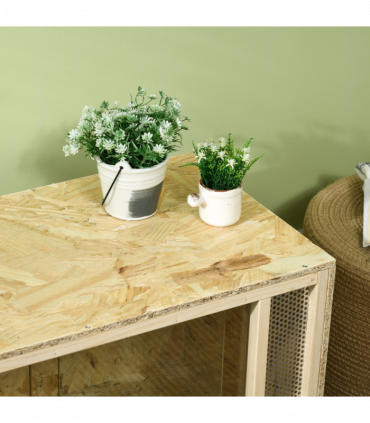 PawHut 80cm Reptile Terrarium Vivarium w/ Glass Sliding Doors, Breathable Mesh