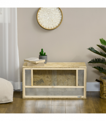 PawHut 80cm Reptile Terrarium Vivarium w/ Glass Sliding Doors, Breathable Mesh