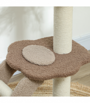 PawHut 88cm Cat Tee for Indoor Cats, Cat Tower with Scratching Post, Brown