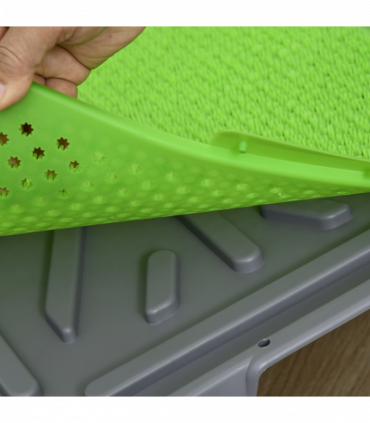 PawHut Dog Toilet with 2 Packs Artificial Grass Pads, 67 x 41cm, Green