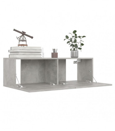 vidaXL 8 Piece TV Cabinet Set Concrete Grey Engineered Wood