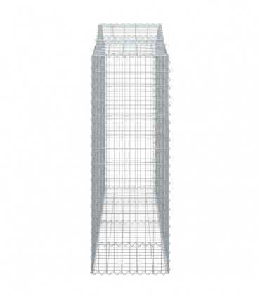 vidaXL Arched Gabion Baskets 9 pcs 200x50x140/160 cm Galvanised Iron