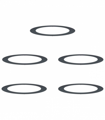 vidaXL Flat Tree Rings 5 pcs Anthracite Ø90 / 120 cm Steel