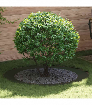 vidaXL Flat Tree Rings 5 pcs Olive green Ø90 / 120 cm Steel