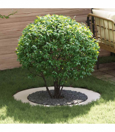 vidaXL Flat Tree Ring White Ø60 / 90 cm Steel