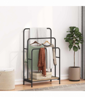 vidaXL Cloth Rack Sonoma oak 60 x 30 x 100.5 cm Engineered wood