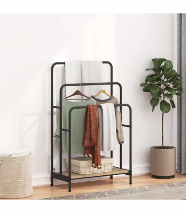 vidaXL Cloth Rack Sonoma oak 60 x 30 x 100.5 cm Engineered wood