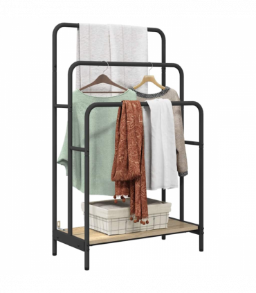 vidaXL Cloth Rack Sonoma oak 60 x 30 x 100.5 cm Engineered wood