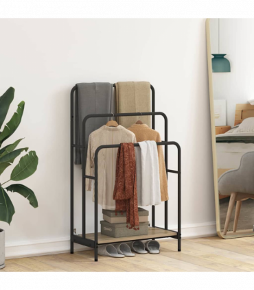 vidaXL Cloth Rack Sonoma oak 60 x 30 x 100.5 cm Engineered wood