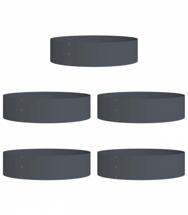 vidaXL Garden 5 pcs Anthracite 80 x 80 x 20 cm Steel