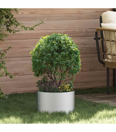 vidaXL Garden Planter Silver 30 x 30 x 20 cm Galvanised steel