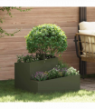 vidaXL Garden Planter Olive green 60 x 60 x 50 cm Steel