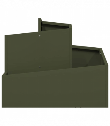 vidaXL Garden Planter Olive green 60 x 60 x 50 cm Steel