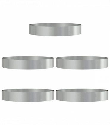 vidaXL Garden 5 pcs Silver 120 x 120 x 20 cm Galvanised steel