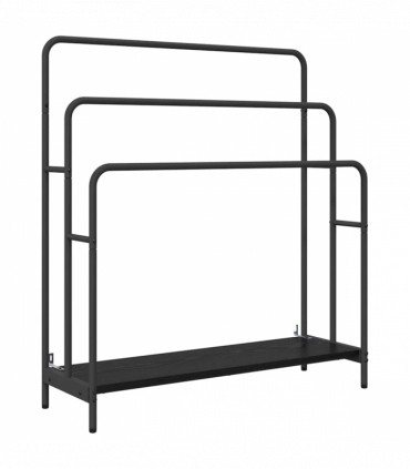 vidaXL Cloth Rack Black oak 90 x 30 x 100.5 cm Engineered wood