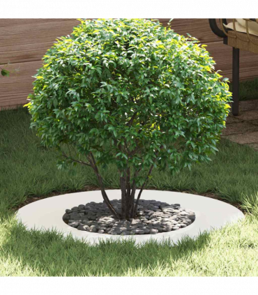 vidaXL Flat Tree Rings 5 pcs White Ø40 / 70 cm Steel