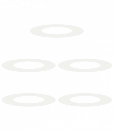 vidaXL Flat Tree Rings 5 pcs White Ø40 / 70 cm Steel