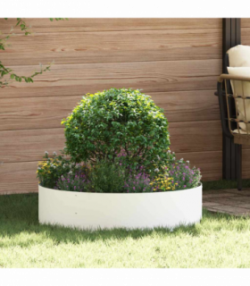 vidaXL Garden 5 pcs White 80 x 80 x 20 cm Steel