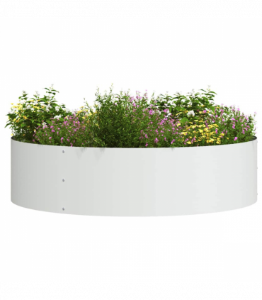 vidaXL Garden 5 pcs White 80 x 80 x 20 cm Steel