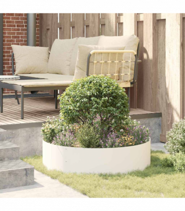 vidaXL Garden 5 pcs White 80 x 80 x 20 cm Steel