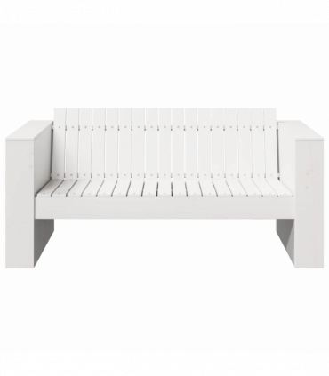 vidaXL Garden Sofa White 134 x 60 x 62 cm Solid pine wood
