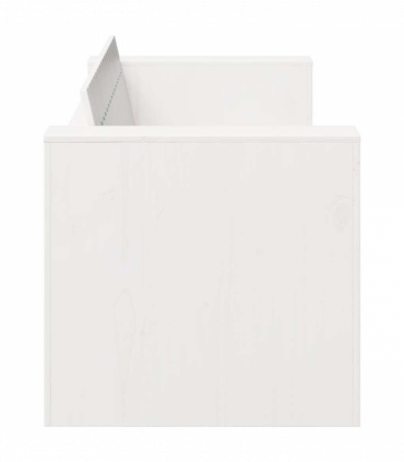 vidaXL Garden Sofa White 134 x 60 x 62 cm Solid pine wood