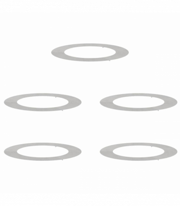 vidaXL Flat Tree Rings 5 pcs Silver Ø60 / 90 cm Stainless steel