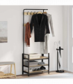 vidaXL Coat Rack Other Sonoma oak 75 x 34 x 184 cm Engineered wood