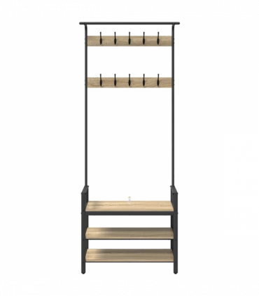 vidaXL Coat Rack Other Sonoma oak 75 x 34 x 184 cm Engineered wood