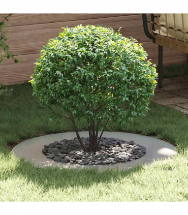 vidaXL Flat Tree Rings 5 pcs Silver Ø50 / 80 cm Galvanised steel