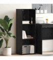 vidaXL Bookcase Black oak 40 x 30 x 114 cm Engineered Wood