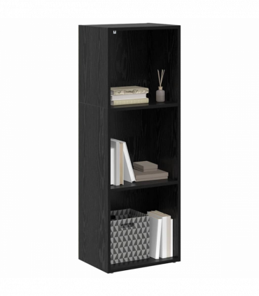vidaXL Bookcase Black oak 40 x 30 x 114 cm Engineered Wood