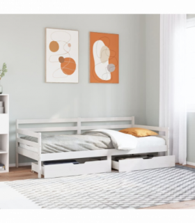 vidaXL Daybed with Drawers without Mattress 80x200 cm Solid Wood