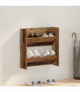 vidaXL Wall Shoe Cabinet with Shelf Other Old wood Engineered wood