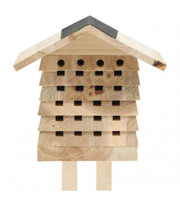 Bee Hotel Solid Firwood 22x20x20 cm