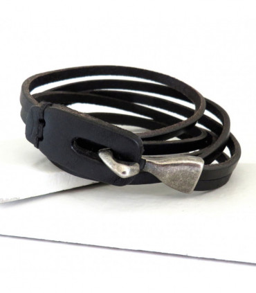 Mens Leather Wrap Bracelet