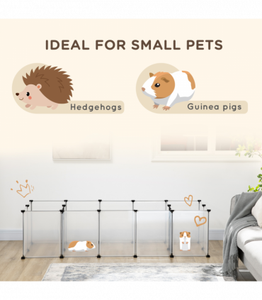 Pet Playpen, 18 Panels DIY Small Animal Cage for Guinea Pigs Hedgehogs