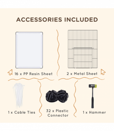 Pet Playpen, 18 Panels DIY Small Animal Cage for Guinea Pigs Hedgehogs