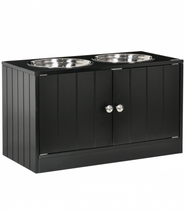 Raised Dog Bowls for Large Dogs Feeding Station Stand, Storage -  Pawhut