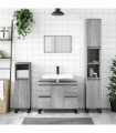 vidaXL Bathroom Cabinet Grey Sonoma 80x33x60 cm Engineered Wood