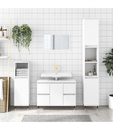 vidaXL Bathroom Cabinet White 80x33x60 cm Engineered Wood