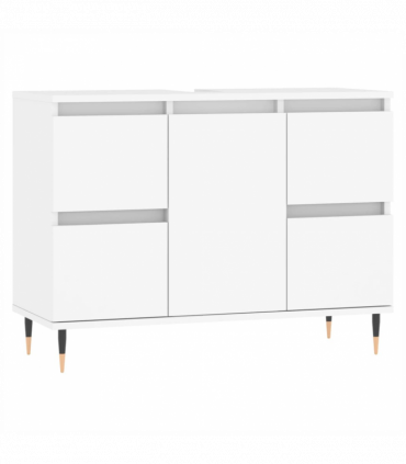 vidaXL Bathroom Cabinet White 80x33x60 cm Engineered Wood