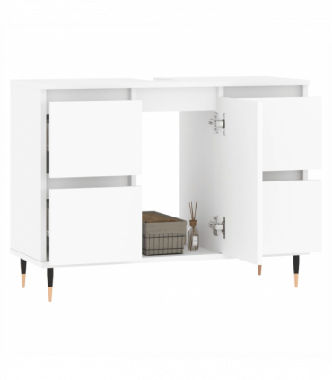 vidaXL Bathroom Cabinet White 80x33x60 cm Engineered Wood